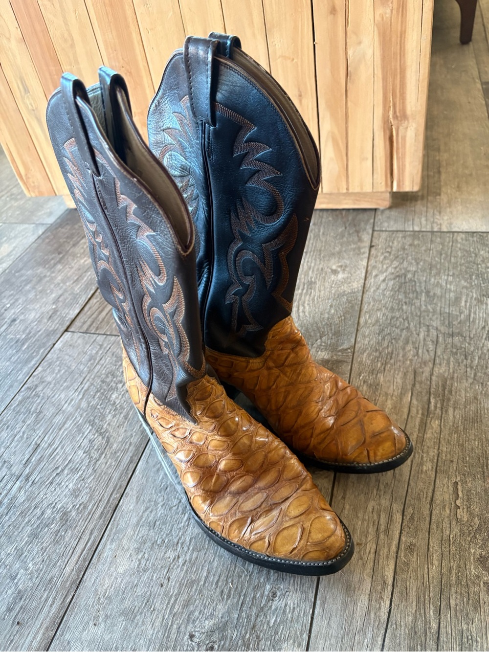 Vintage Python Skin O’Sullivan Orthopedic Cowboy Boots - Picture 2 of 9